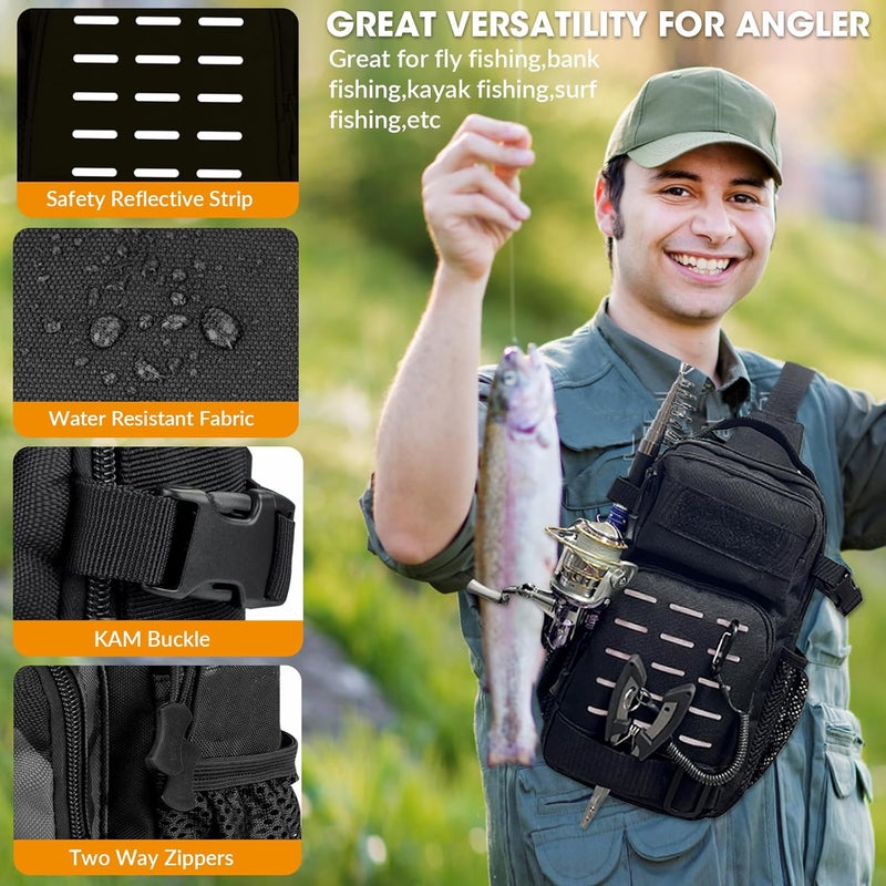 THKFISH طقم أدوات الصيد 85 قطعة، حقيبة صيد مع صناديق أدوات الصيد المضمنة، طقم أدوات الصيد يتضمن طعم الصيد، كماشة الصيد، مزيل خطاف السمك، مقبض الشفاه - Image 4